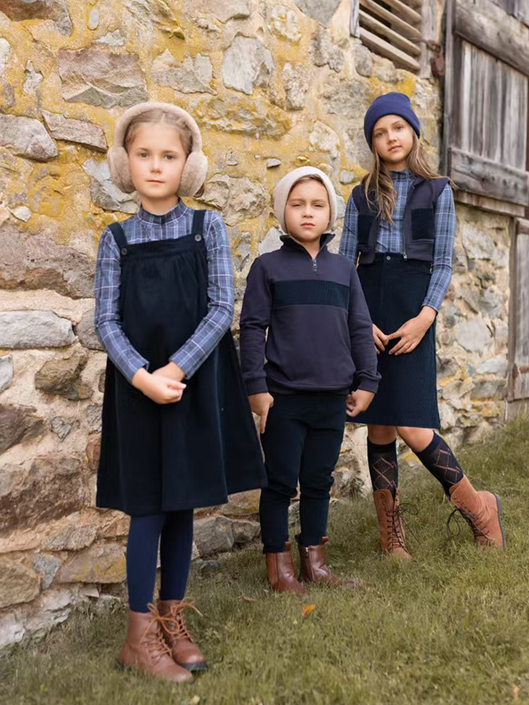 Winter Clothing For Kids - AP 2025AW corduroy collectie marineblauw kinderen