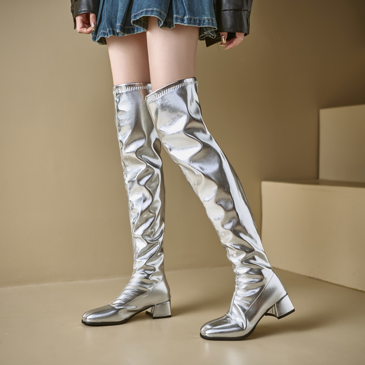 Metallic zilveren dames overkn - Winter Cloth recensie en prijs