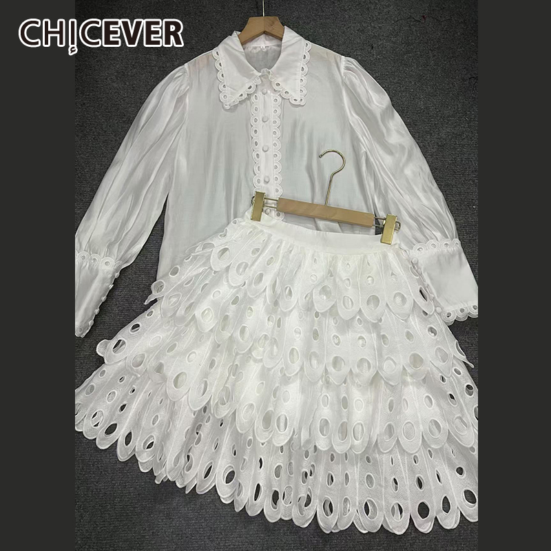 CHICEVER Solid Hollow Out Rok  - Winter Clothing Outfits recensie en prijs