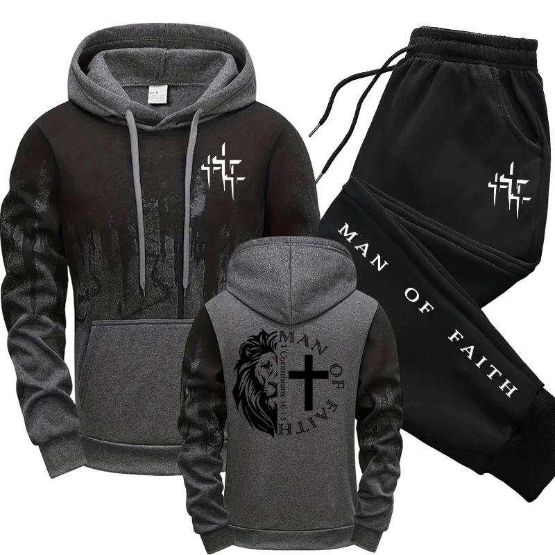 Man of Faith Pattern Herenset  - Winter Clothing For Men recensie en prijs